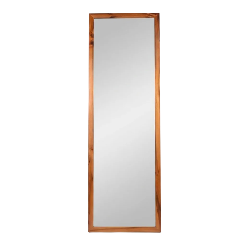 Modern Wooden Framed Full-Length Wall & Leaning Floor Mirror – Natural Finish