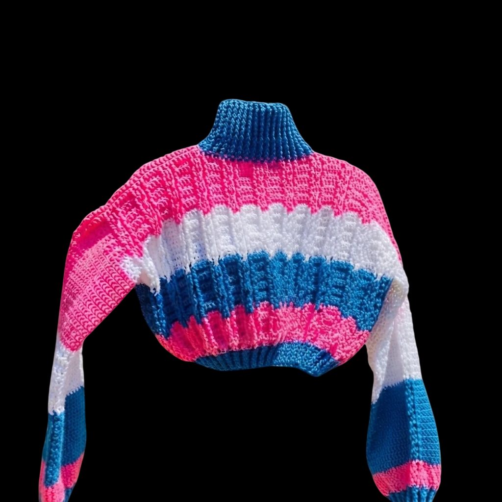 Candy Stripe Crochet Sweater